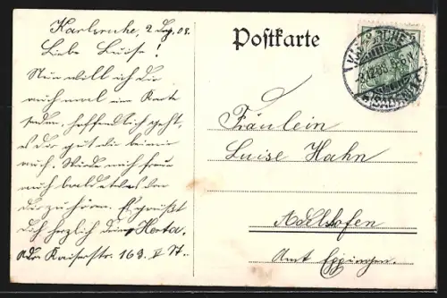 AK Karlsruhe, Scheffeldenkmal