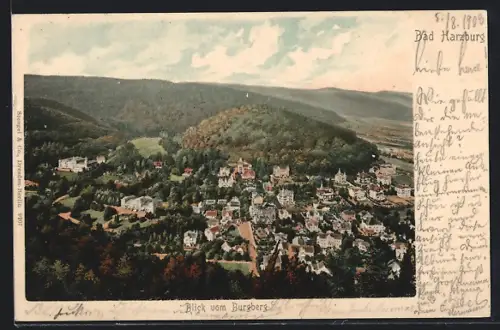 AK Bad Harzburg, Gesamtansicht vom Burgberg aus