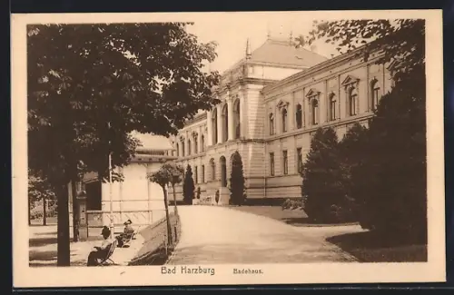 AK Bad Harzburg, Badehaus im Sonnenschein