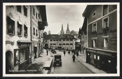 AK Berchtesgaden, Marktplatz, Gasthaus zum Neuhaus