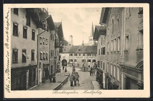 AK Berchtesgaden, Marktplatz, Gasthof Neuhaus