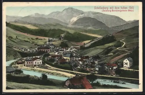 AK Schellenberg / Ramsau, Ortsansicht mit hohem Göll