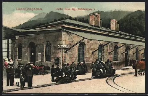 AK Berchtesgaden, Partie beim Kgl. Salzbergwerk