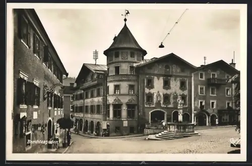 AK Berchtesgaden, Hirschenhaus, Alter Marktplatz