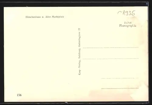 AK Berchtesgaden, Hirschenhaus, Alter Marktplatz