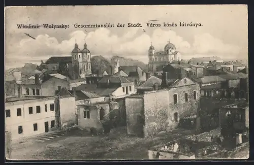 AK Wladimir Wolynsky, Teilansicht der Stadt
