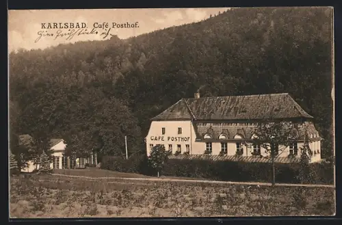 AK Karlsbad, Café Posthof
