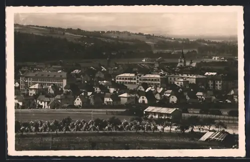AK Wallach, Meseritsch, Panorama aus der Vogelschau