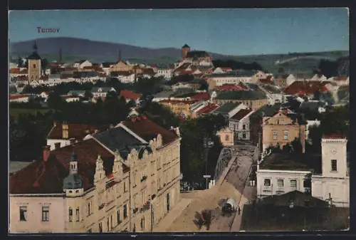 AK Turnau / Turnov, Strassenpartie mit Pferdegespannen