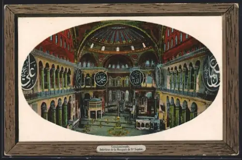 AK Constantinople, Intérieur de la Mosquée de Ste. Sophie