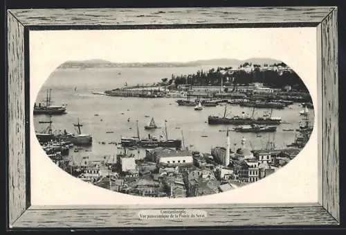 AK Constantinople, Vue panoramique de la Pointe du Serai