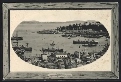 AK Constantinople, Vue panoramique de la Pointe du Serai