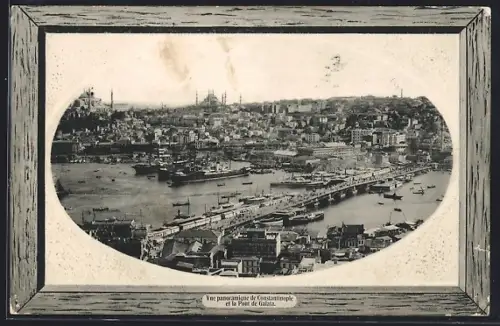 AK Constantinople, Vue panoramique et la Pont de Galata