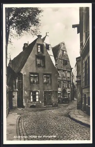 AK Bremen, Hinter der Holzpforte, Altstadtgasse