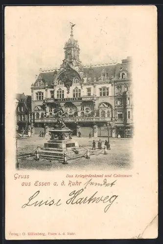AK Essen a. d. Ruhr, Kriegerdenkmal, Colosseum