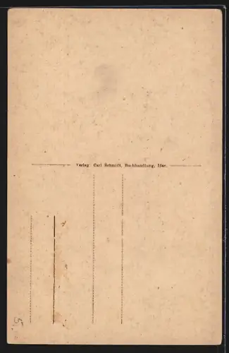 AK Idar, Partie am Idarbach, Brücke, Wohnhäuser