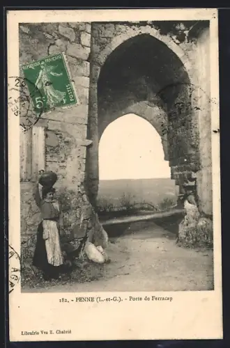 AK Penne /L.-et-G., Porte de Ferracap