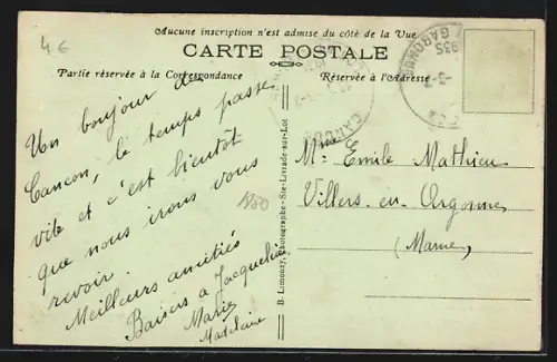 AK Cancon /Lot-et-Garonne, Vue générale et vieille Route de Castillonnès