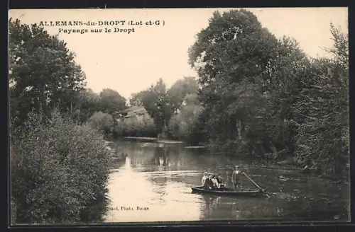 AK Allemans-du-Dropt /Lot-et-G., Paysage sur le Dropt