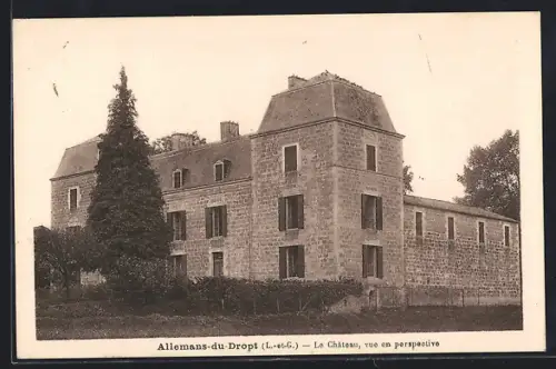 AK Allemans-du-Dropt /L.-et-G., Le Château, vue en perspective