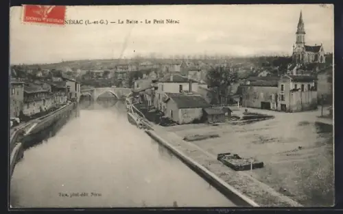 AK Nérac /Lot-et-Garonne, La Baise, Le Petit Nérac