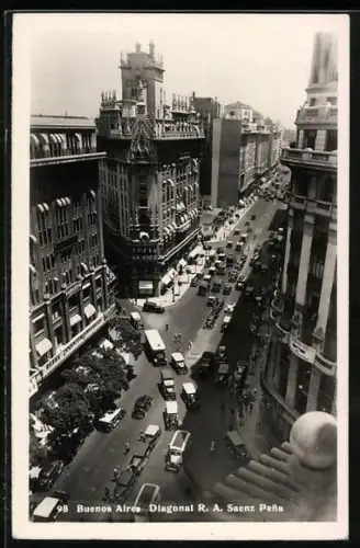 AK Buenos Aires, Diagonal R. A. Saenz Pena