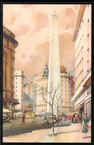 AK Buenos Aires, Plaza de la República y Obelisco