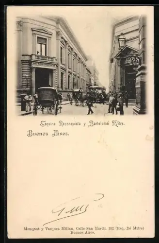 AK Buenos Aires, Esquina Reconquista y Bartolomé Mitre