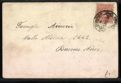 AK Buenos Aires, Ortsansichten aus der Vogelschau, Strassenpartie an der Kirche