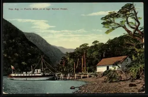 AK Puerto Blest, Vista General en el lago Nahuel Huapi