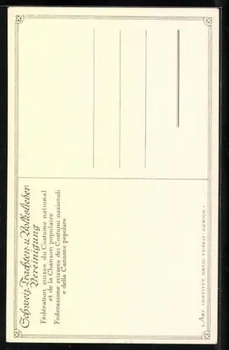 Künstler-AK Vaud, Frau in Tracht