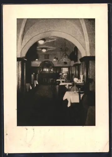 AK Graz, Restaurant Bouvier-Weinstube, Jungferngasse 3, Innenansicht