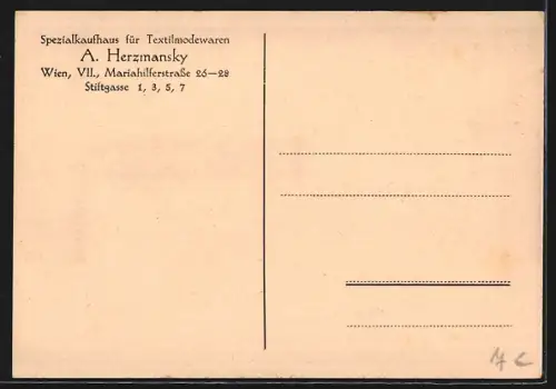 AK Wien, Modekaufhaus A. Herzmansky, Mariahilferstrasse 26-28
