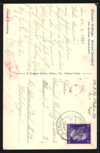 AK Jonsdorf /Zittauer Gebirge, Am Kurhaus, Gondelfahrt
