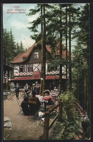 AK Hasserode, Hotel Wasserfall an der Steinerne Renne