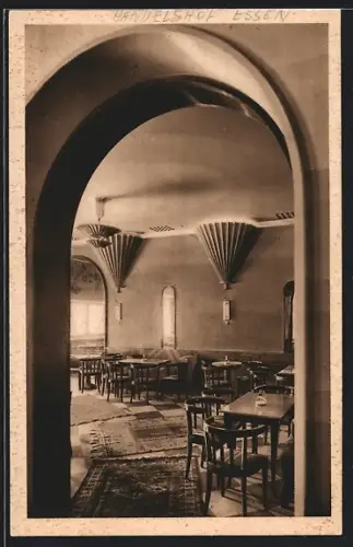 AK Essen, Hotel Handelshof, Innenansicht