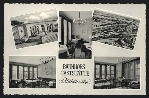AK Büchen, Bahnhofs-Gaststätte, Innenansichten