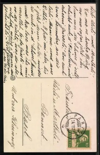 AK Schweizer Junge mit einer Ziege