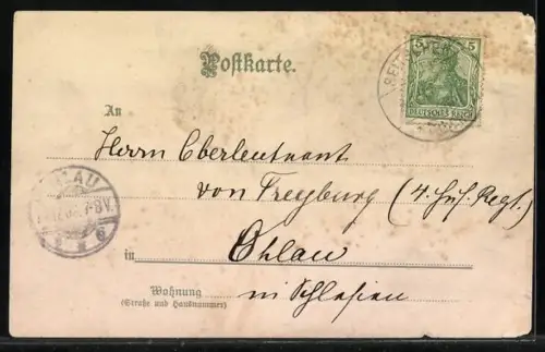 Künstler-AK Jagdeinladung, Jagdhunde auf der Pirsch