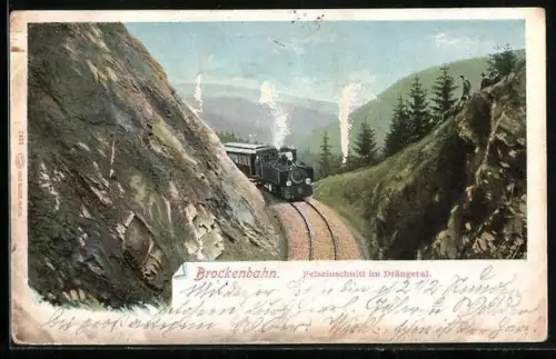 AK Brockenbahn, Felseinschnitt im Frängethal