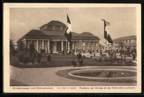 AK Bern, Pavillons de l`Armée et de l`Instruction publique, Ausstellung Wehrwesen und Bildungswesen