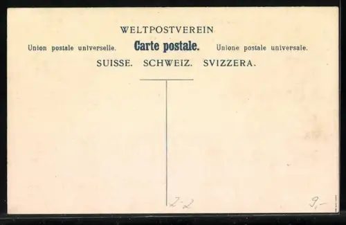 AK Schweizer Briefmarken und Wappen