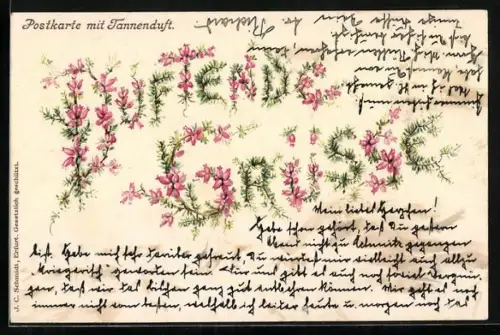 Duft-AK Schriftzug aus Tannnen mit Duft