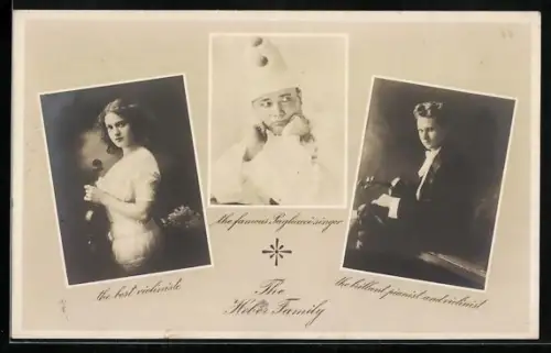 AK The Heber Family, The Pagliacci-Singer, The Violinist, The Pianist