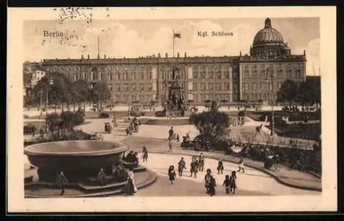 AK Berlin, Blick zu kgl. Schloss