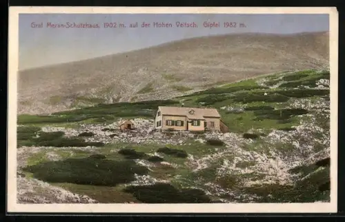 AK Graf Meran-Schutzhaus, Panorama auf der Hohen Veitsch