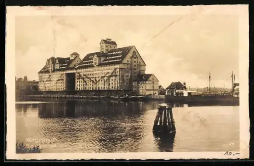 AK Königsberg, Silo-Speicher, vom Wasser gesehen