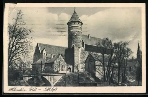 AK Allenstein, Schloss mit Kirchturm