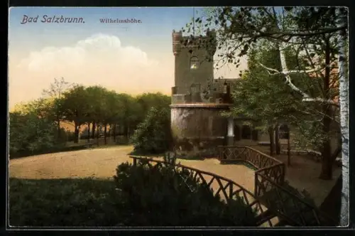 AK Bad Salzbrunn, Turm auf der Wilhelmshöhe