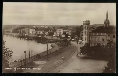 AK Swinemünde, Partie am Bollwerk